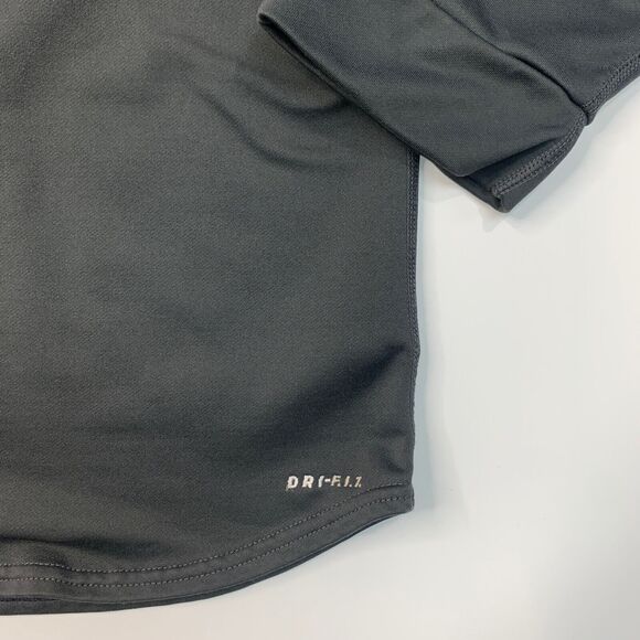 Nike Sweatshirt Mens M Medium Dark Gray Quarter Zip Dri Fit Long Sleeve Pullover - Picture 3 of 15